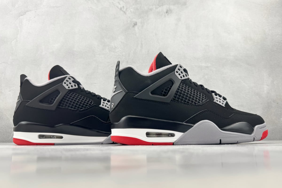 乔丹 Air Jordan 4 Bred 顶级纯原 完美复刻 黑色-实拍图6