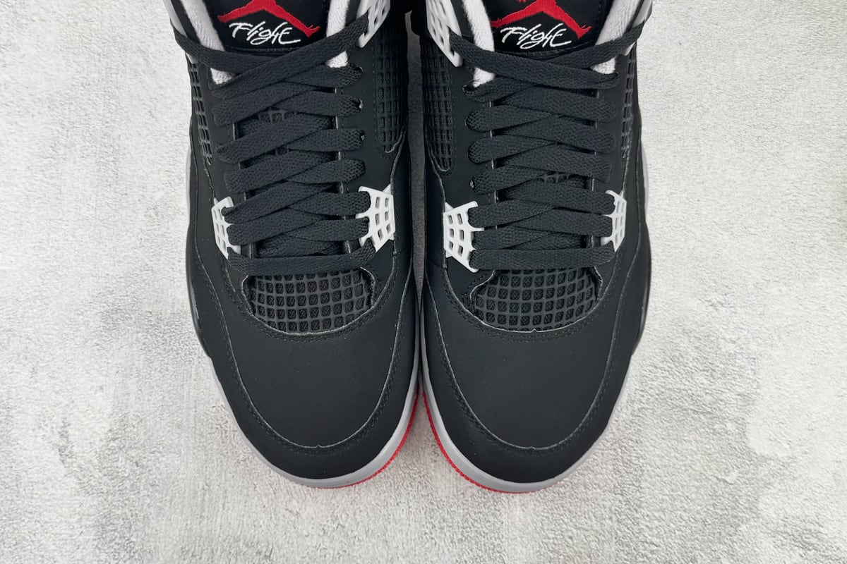 乔丹 Air Jordan 4 Bred 顶级纯原 完美复刻 黑色-实拍图7