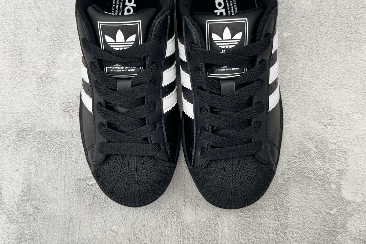 阿迪达斯 Adidas originals Superstar 2 黑白色-实拍图7