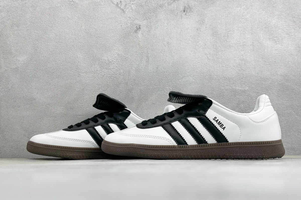 阿迪达斯 Adidas Original Samba OG 复古桑巴板鞋 白黑 鞋跟实拍图