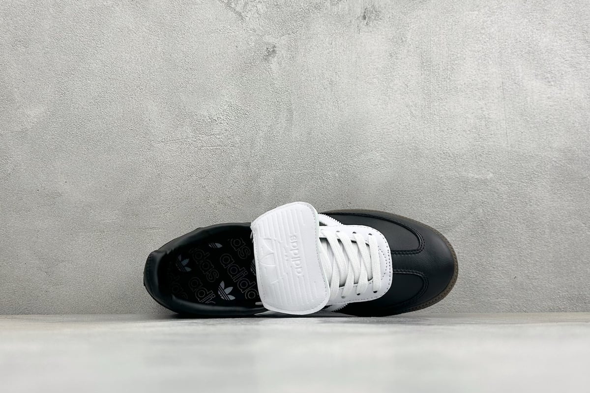 阿迪达斯 Adidas Original Samba OG 复古桑巴板鞋 黑白 背面实拍图