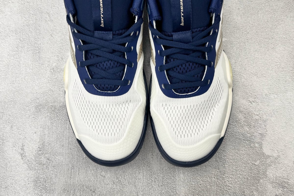 阿迪达斯 Adidas BARRICADE 14 白蓝 银蓝橙 鞋标实拍图