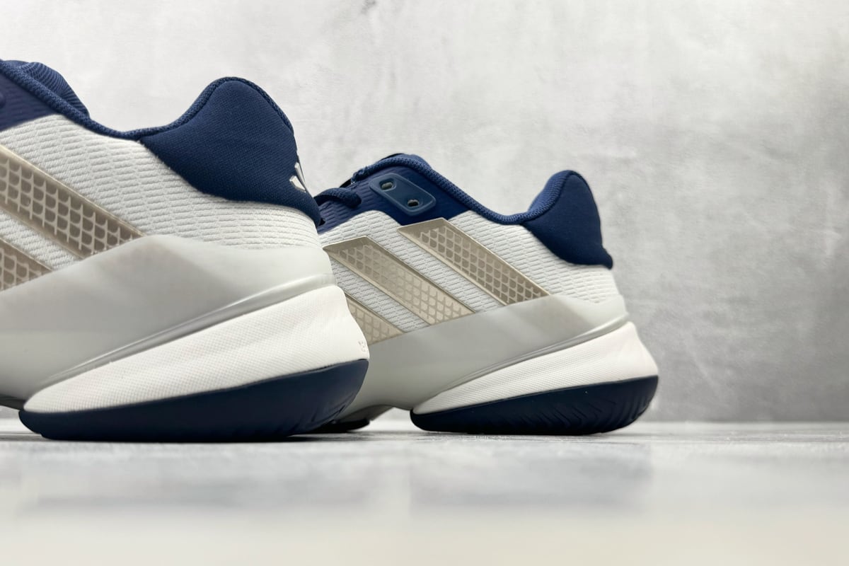 阿迪达斯 Adidas BARRICADE 14 白蓝 银蓝橙 上脚实拍图