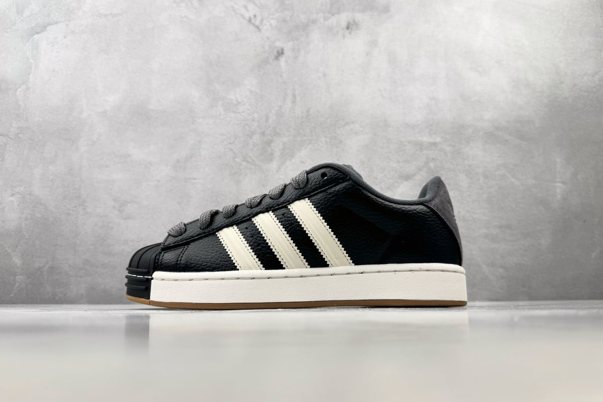 阿迪达斯 Adidas originals Superstar ST 黑色 银橙黑 正面实拍图