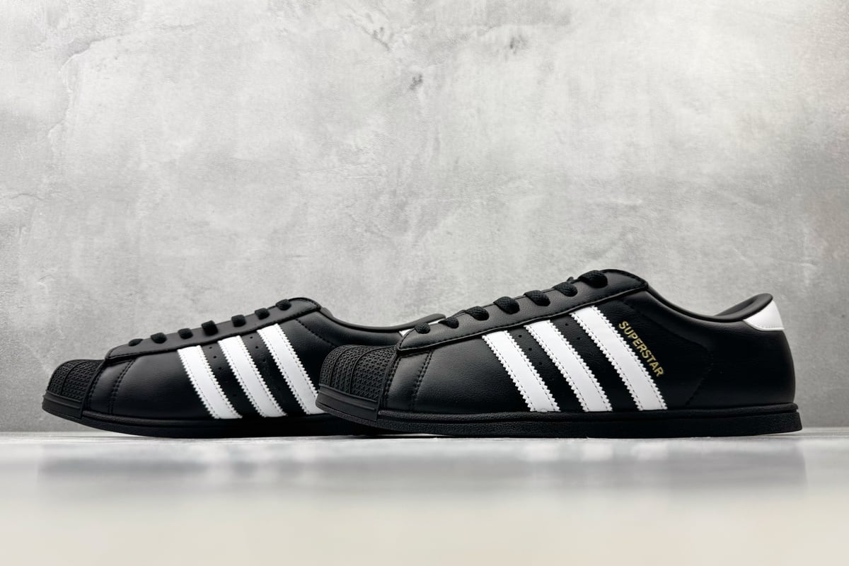 阿迪达斯 Adidas originals SUPERSTAR Lo Pro 黑白 鞋跟实拍图