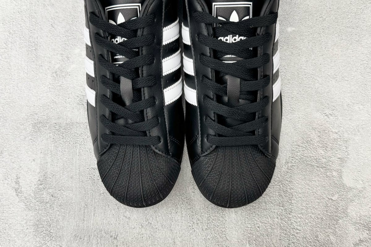 阿迪达斯 Adidas originals SUPERSTAR Lo Pro 黑白 鞋标实拍图