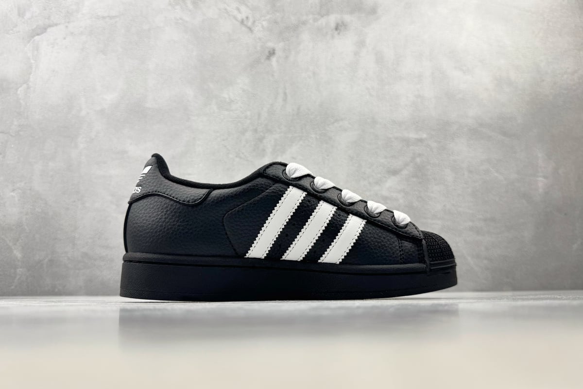 阿迪达斯 Adidas originals Superstar 2 黑白色-实拍图2