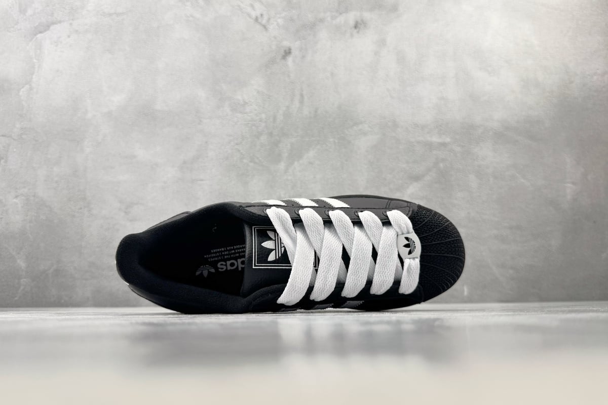 阿迪达斯 Adidas originals Superstar 2 黑白色-实拍图3