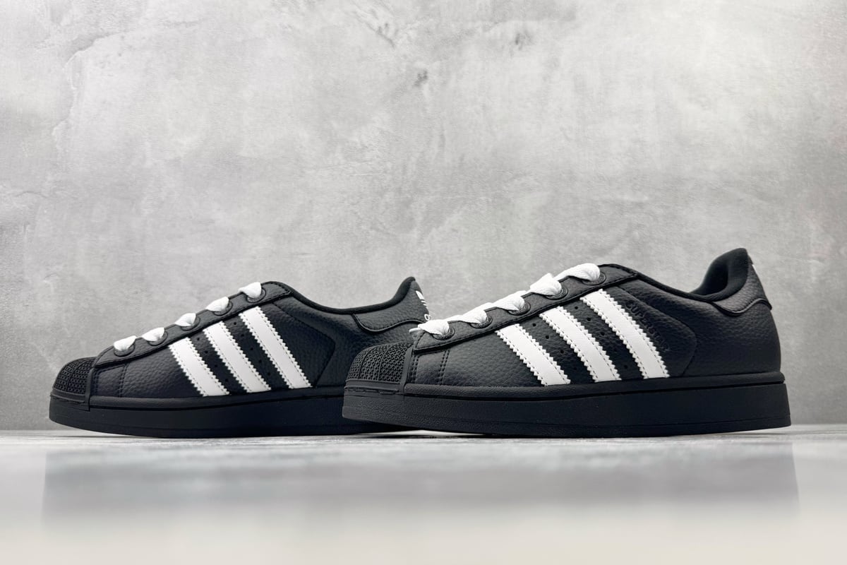 阿迪达斯 Adidas originals Superstar 2 黑白色-实拍图5