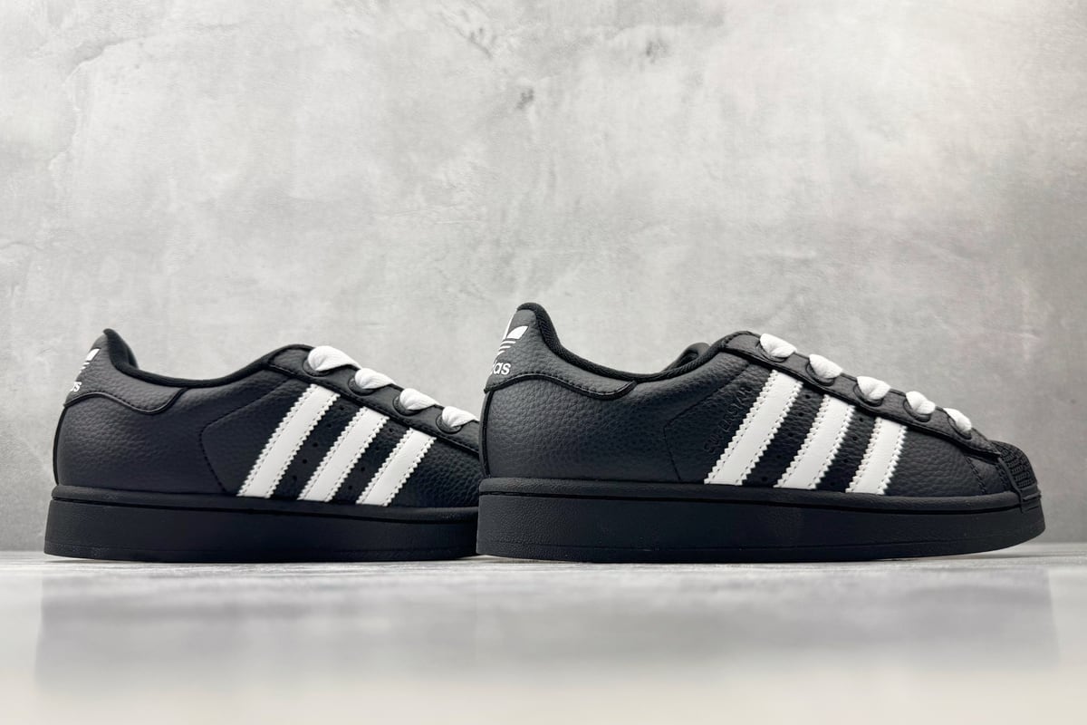 阿迪达斯 Adidas originals Superstar 2 黑白色-实拍图6