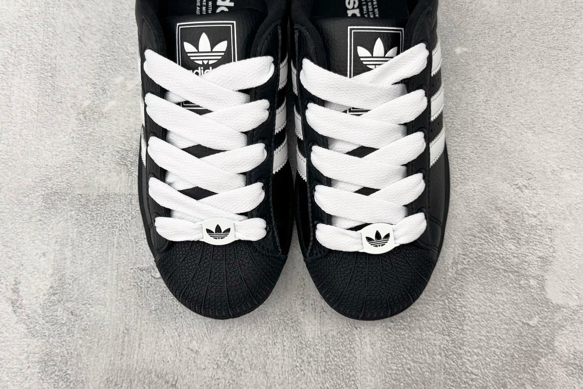 阿迪达斯 Adidas originals Superstar 2 黑白色-实拍图7