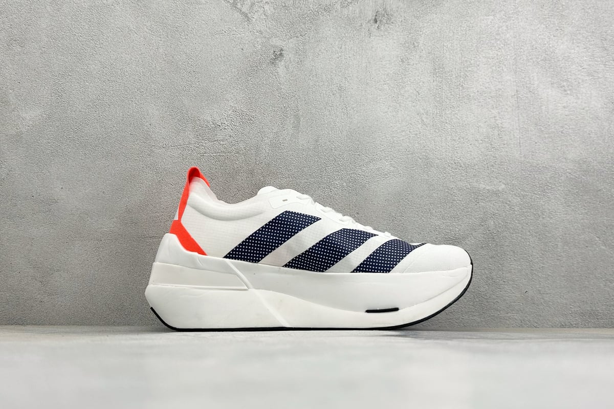 阿迪达斯 Adidas Adizero DROPSET ELITE 白银红 侧面实拍图