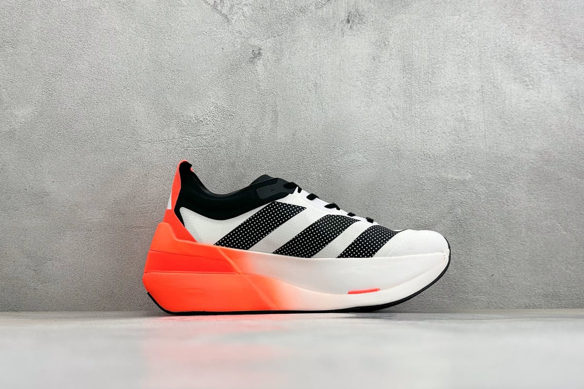 阿迪达斯 Adidas Adizero DROPSET ELITE 白银红 侧面实拍图