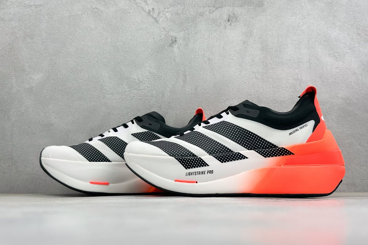 阿迪达斯 Adidas Adizero DROPSET ELITE 白银红 鞋跟实拍图