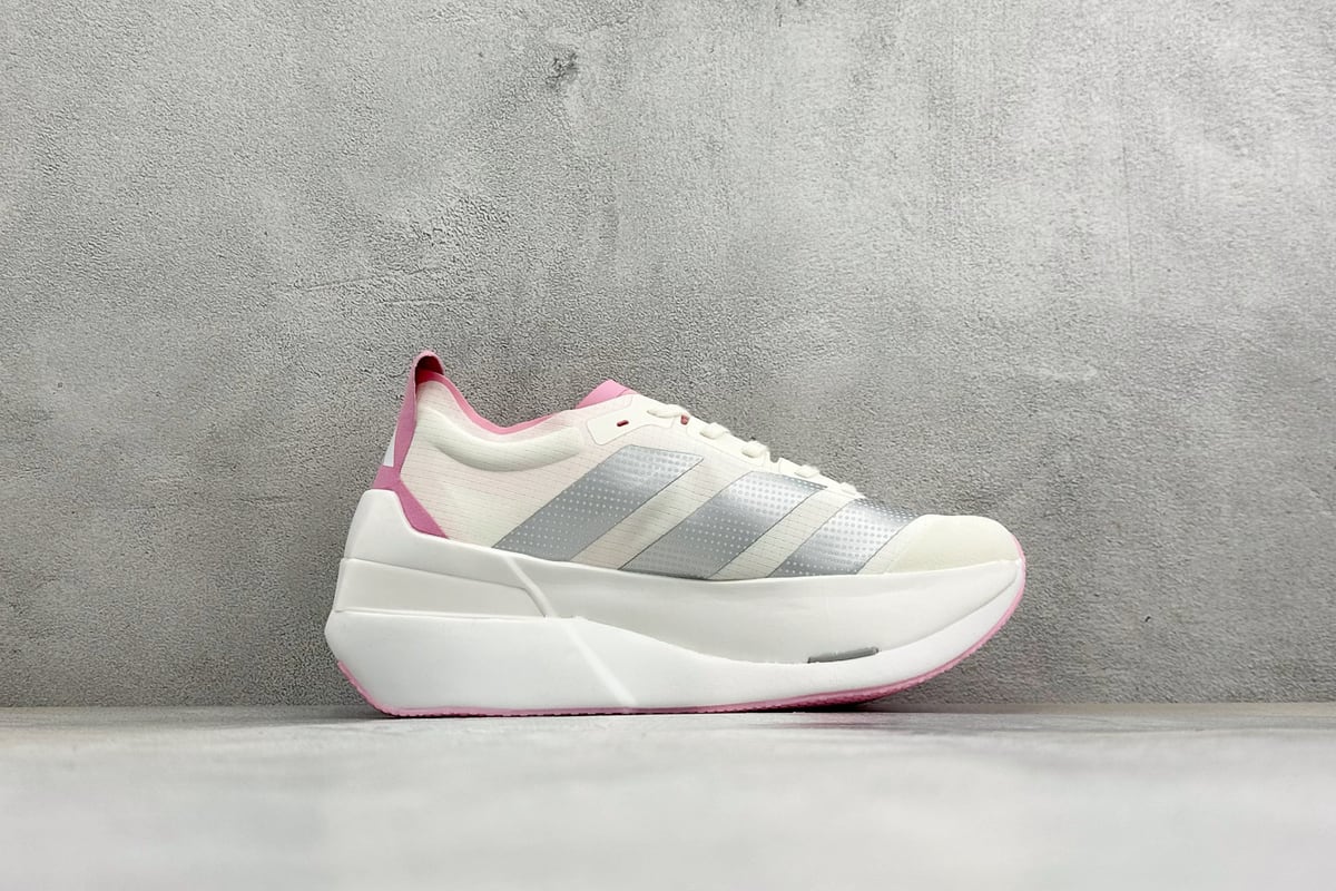 阿迪达斯 Adidas Adizero DROPSET ELITE 白银红 侧面实拍图