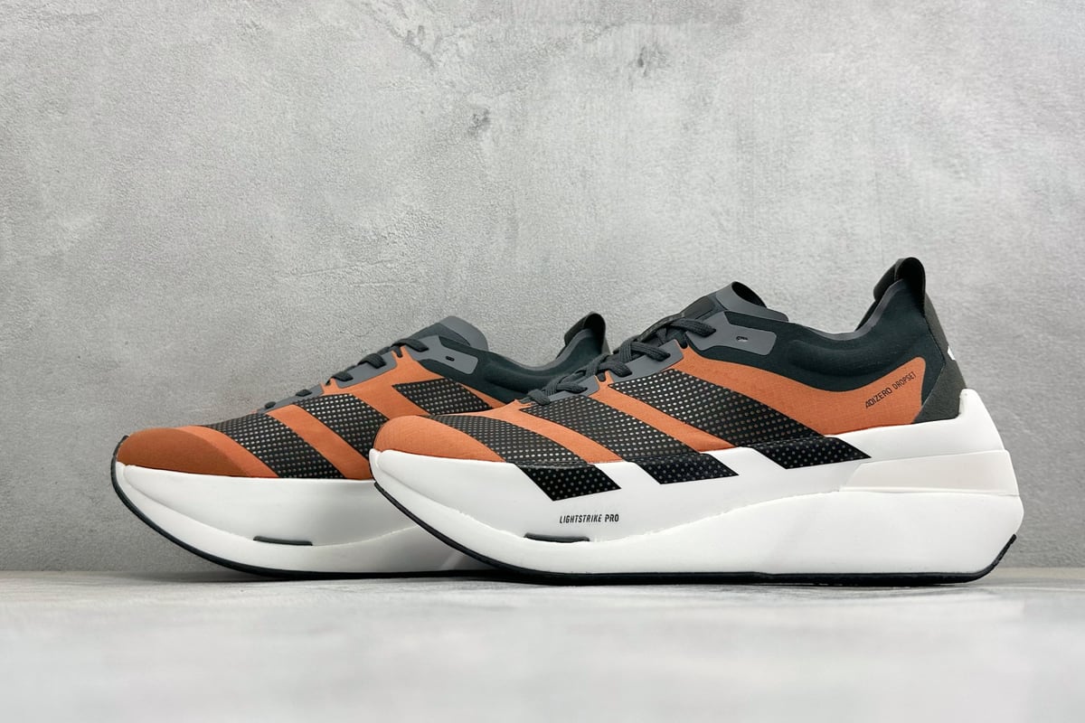 阿迪达斯 Adidas Adizero DROPSET ELITE 白银橙 鞋跟实拍图