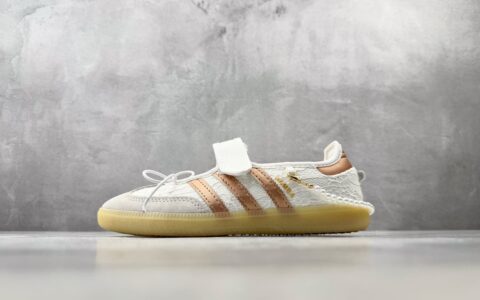 阿迪达斯Adidas originals Samba Jane 白香槟金纯原版本 货号：LA6407