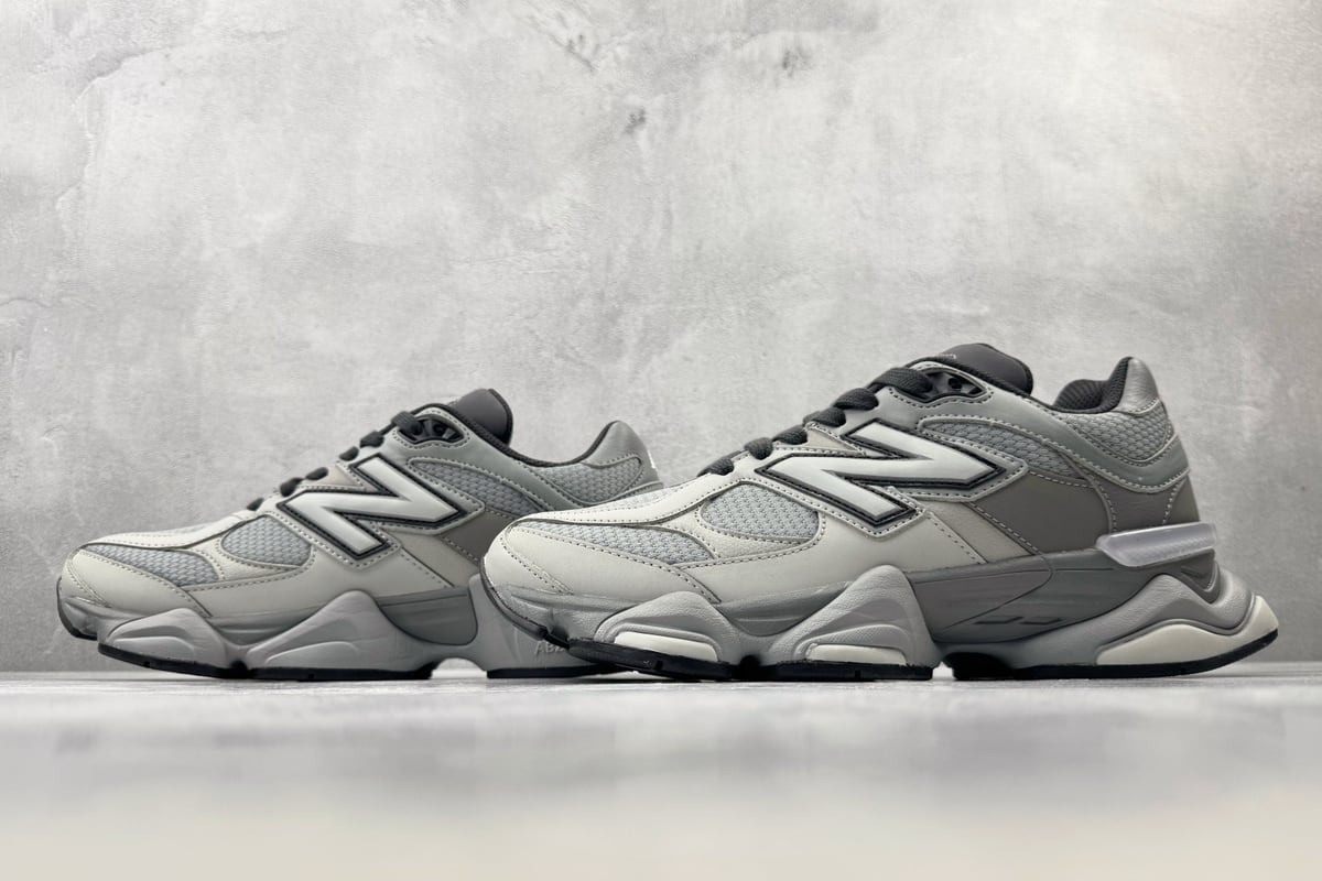 新百伦 New Balance NB 9060 石板灰 白银黑 鞋跟实拍图