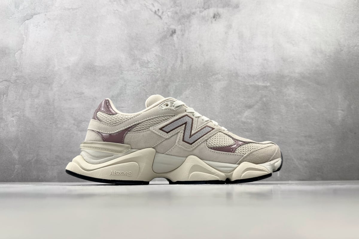 新百伦 New Balance NB 9060 灰色 银橙黄 侧面实拍图
