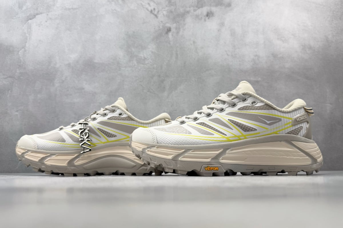 霍伽 HOKA ONE ONE Mafate Speed 2 灰橙 鞋跟实拍图