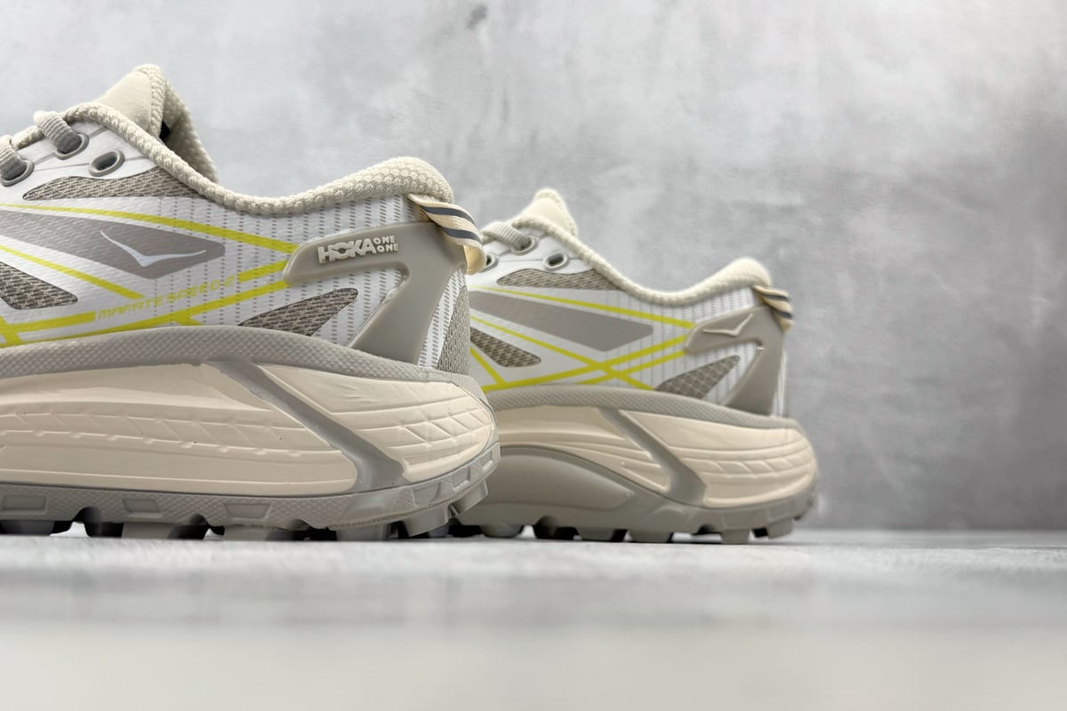 霍伽 HOKA ONE ONE Mafate Speed 2 灰橙 上脚实拍图