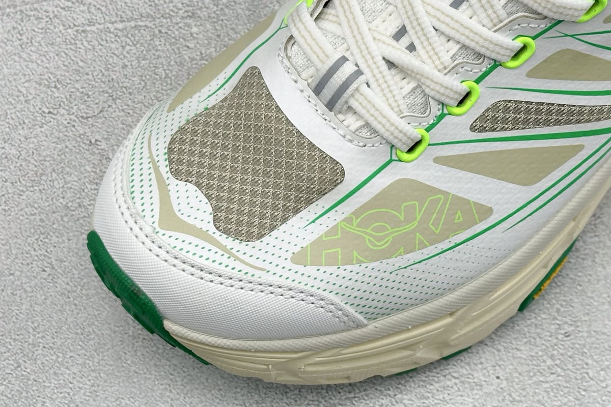 霍伽 HOKA ONE ONE Mafate Speed 2 低帮专业越野跑步鞋 白绿 鞋标实拍图
