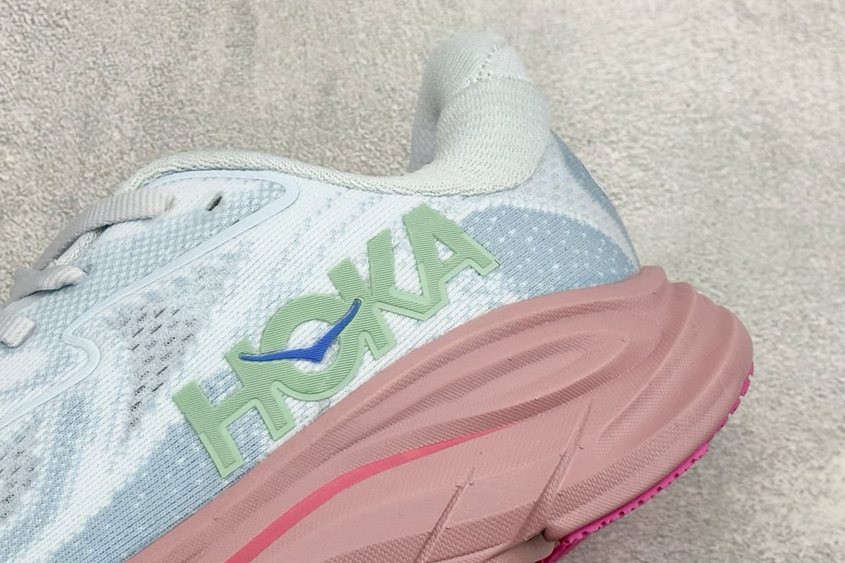 霍伽 HOKA ONE ONE M CLIFTON 10 轻量低帮户外越野跑鞋 白蓝绿 细节实拍图