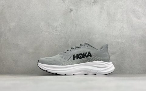 霍伽HOKA ONE ONE M CLIFTON 11 轻量低帮户外越野跑鞋户外山脉越野轻量运动跑鞋灰白纯原版本 货号：1176572-GCTC