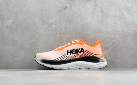 霍伽HOKA ONE ONE M CLIFTON 11 轻量低帮户外越野跑鞋户外山脉越野轻量运动跑鞋粉橙白纯原版本 货号：1176572-NNTN