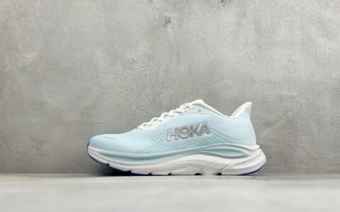 霍伽HOKA ONE ONE M CLIFTON 11 轻量低帮户外越野跑鞋户外山脉越野轻量运动跑鞋白蓝纯原版本 货号：1176573-FMM