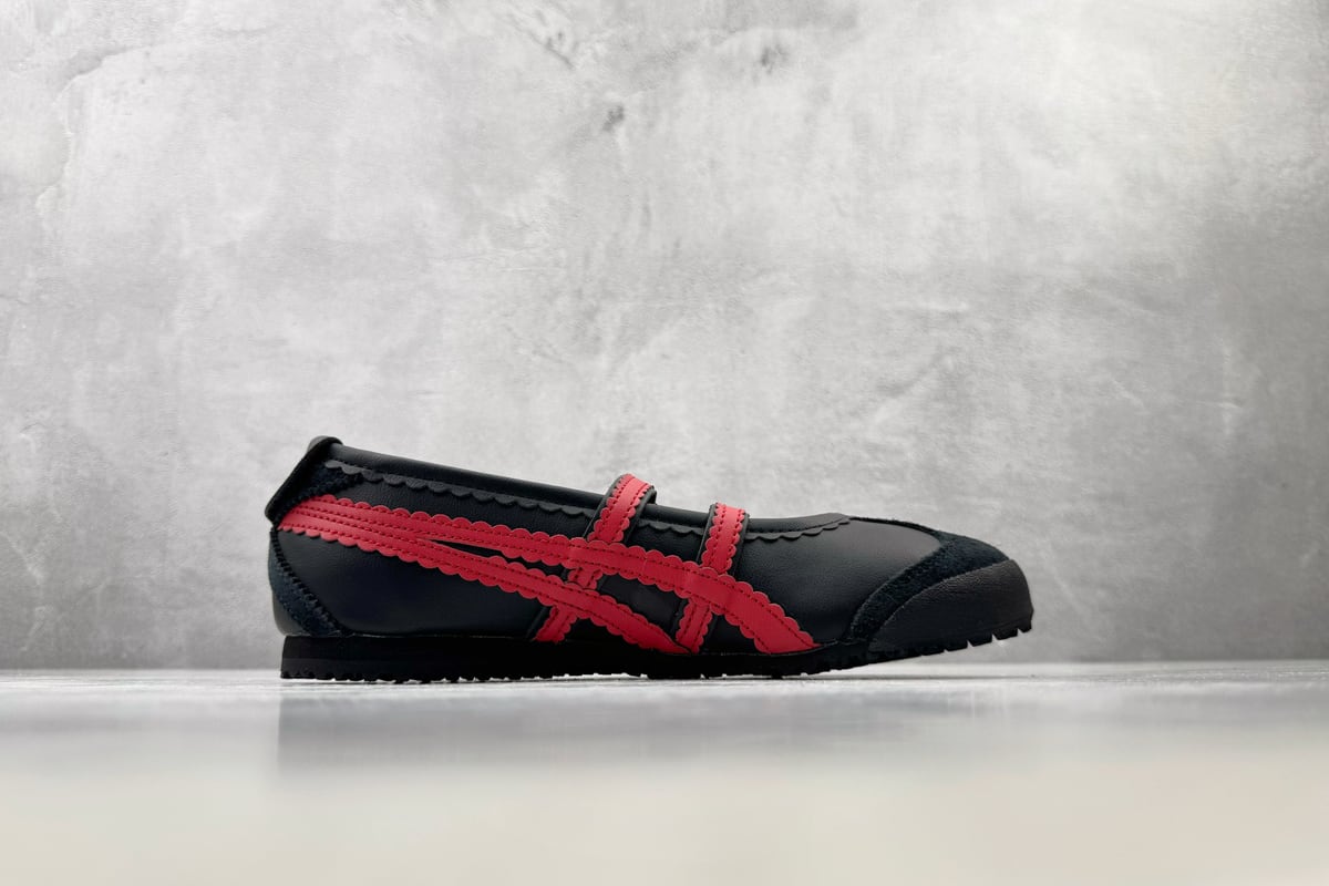 鬼塚虎 Onitsuka Tiger MEXICO 66 TGRS 黑红白 侧面实拍图
