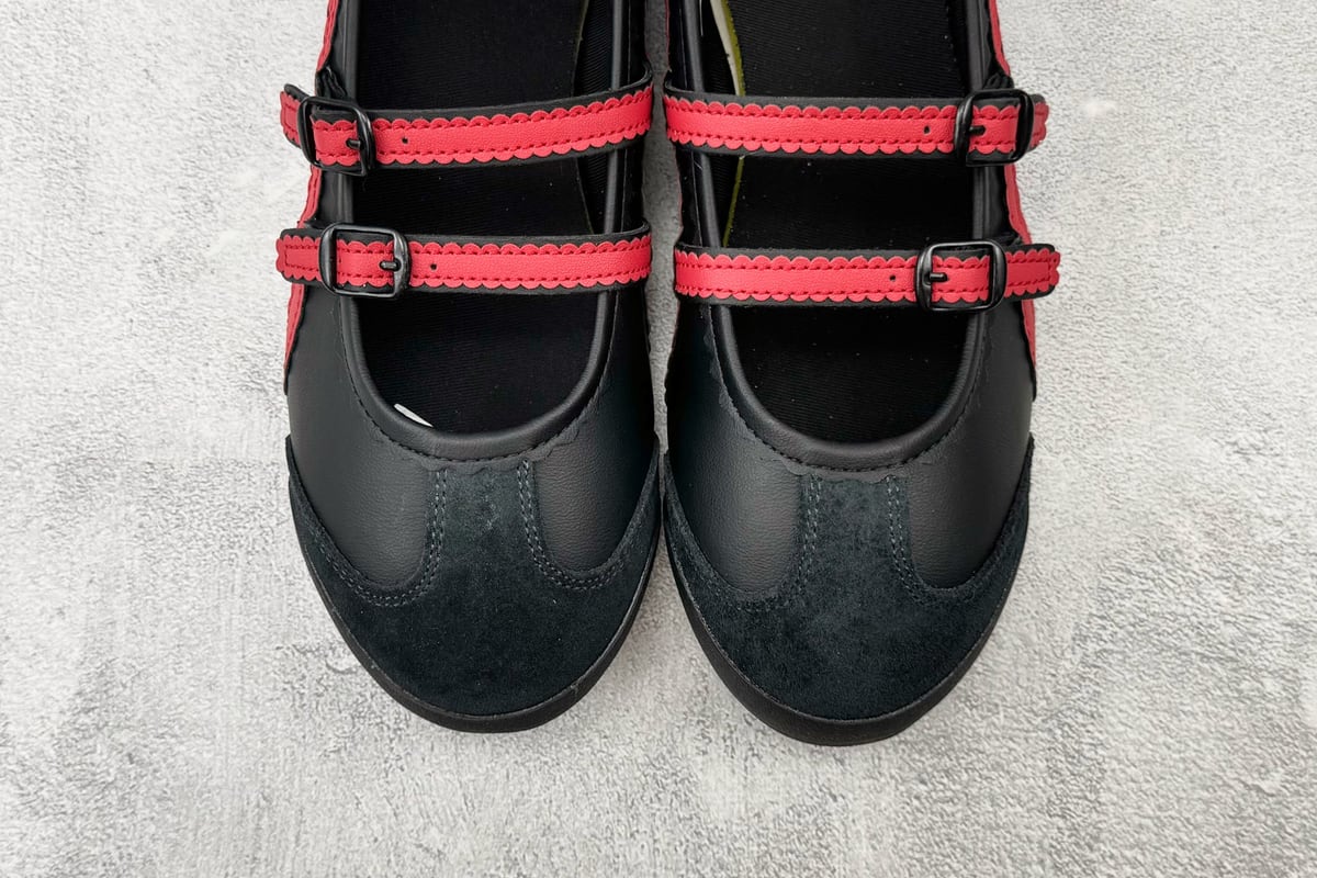 鬼塚虎 Onitsuka Tiger MEXICO 66 TGRS 黑红白 鞋标实拍图