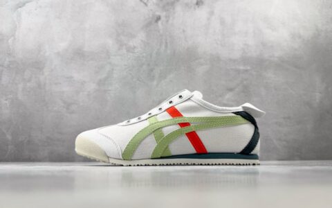 鬼塚虎Onitsuka Tiger MEXICO 66 SLIP-ON白绿色纯原版本 货号：1183A360-129