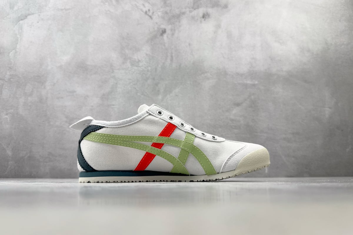 鬼塚虎 Onitsuka Tiger MEXICO 66 SLIP-ON白绿色 侧面实拍图