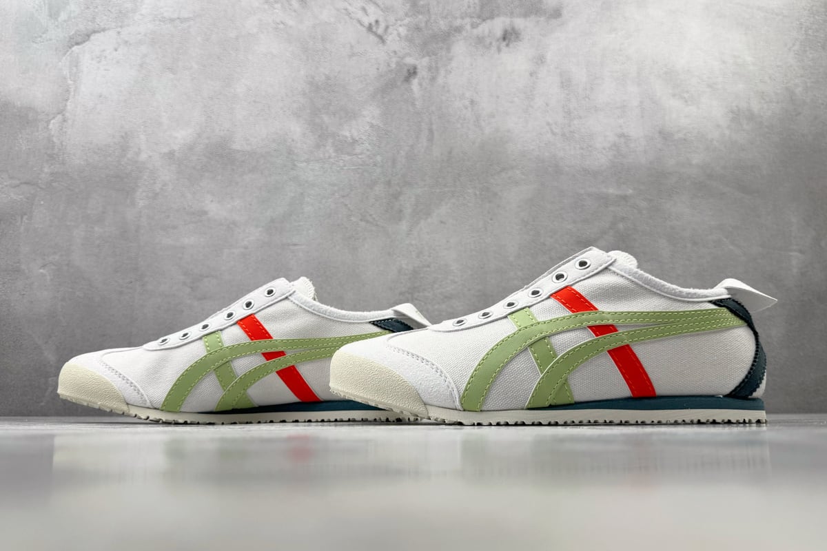 鬼塚虎 Onitsuka Tiger MEXICO 66 SLIP-ON白绿色 鞋跟实拍图