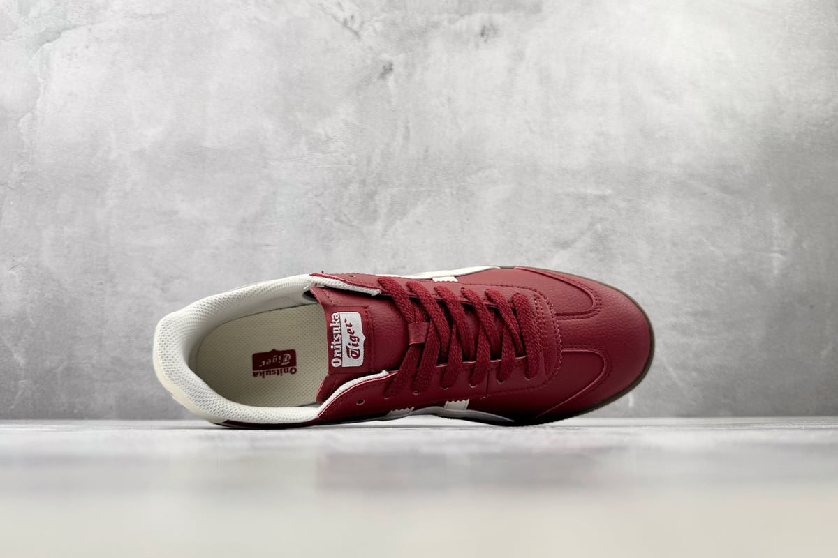 鬼塚虎 Onitsuka Tiger Tokuten 酒红色 背面实拍图