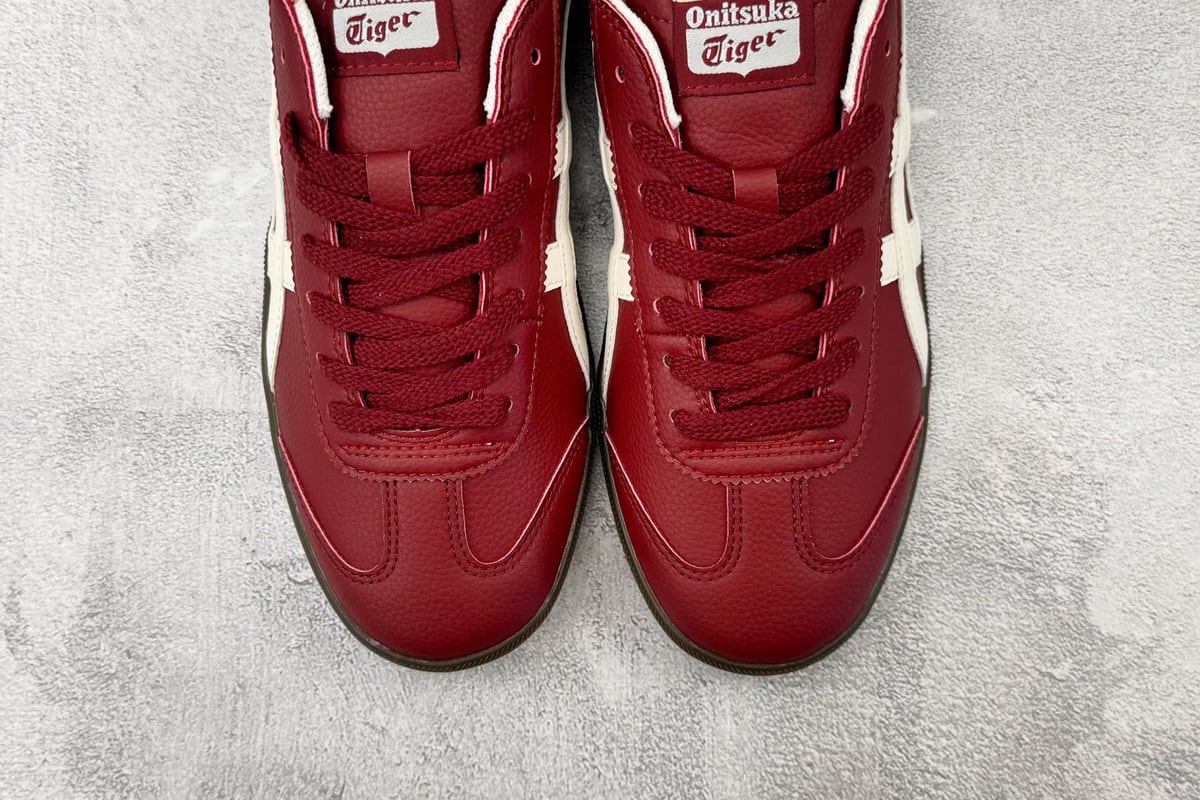 鬼塚虎 Onitsuka Tiger Tokuten 酒红色 鞋标实拍图