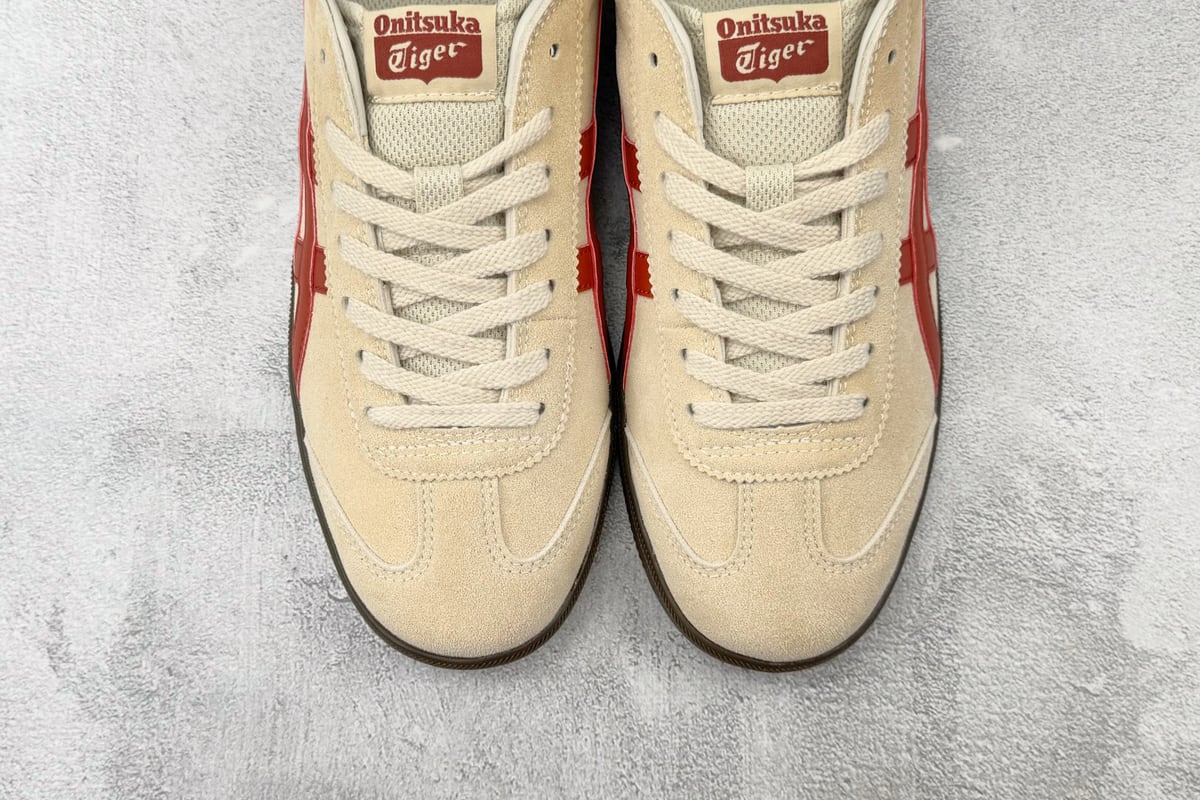 鬼塚虎 Onitsuka Tiger Tokuten 米白红橙 鞋标实拍图