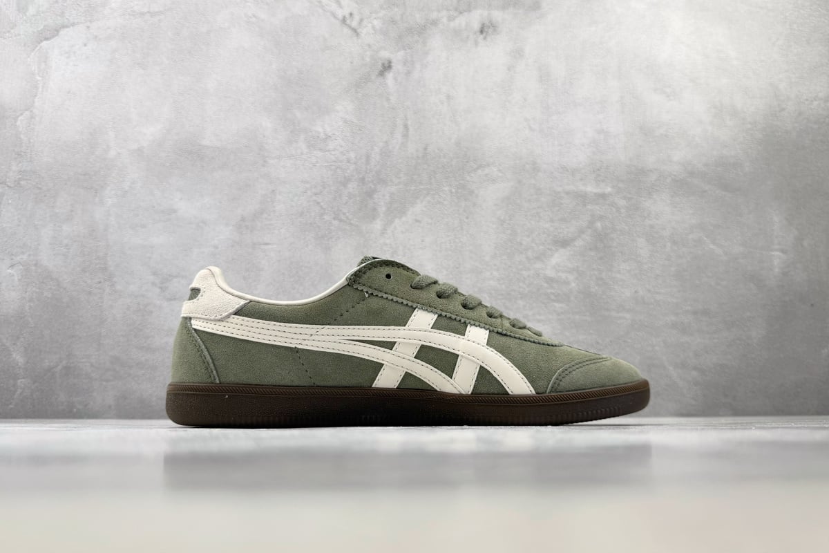 鬼塚虎 Onitsuka Tiger Tokuten 绿白 侧面实拍图