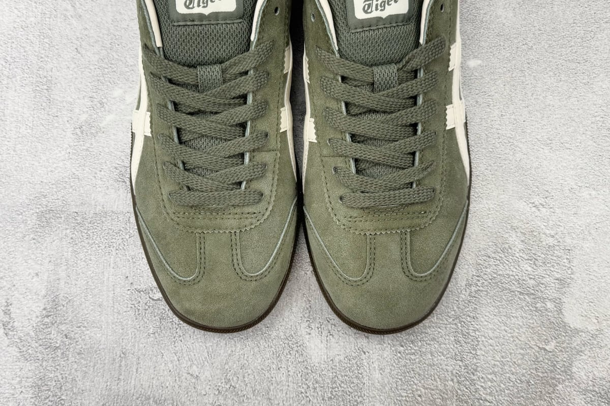 鬼塚虎 Onitsuka Tiger Tokuten 绿白 鞋标实拍图