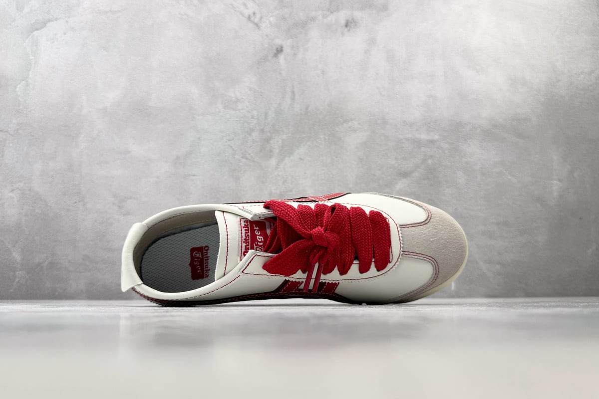 鬼塚虎 Onitsuka Tiger Mexico 66 米白红 背面实拍图
