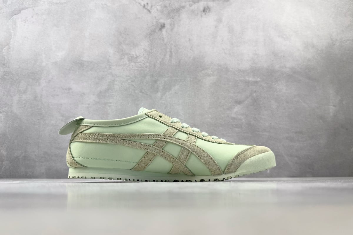 鬼塚虎 Onitsuka Tiger Mexico 66 绿色 侧面实拍图