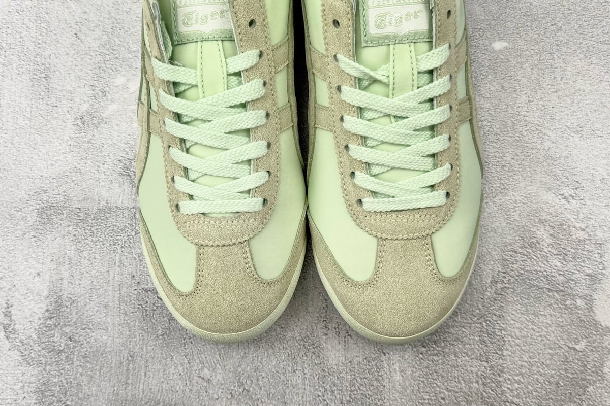 鬼塚虎 Onitsuka Tiger Mexico 66 绿色 鞋标实拍图