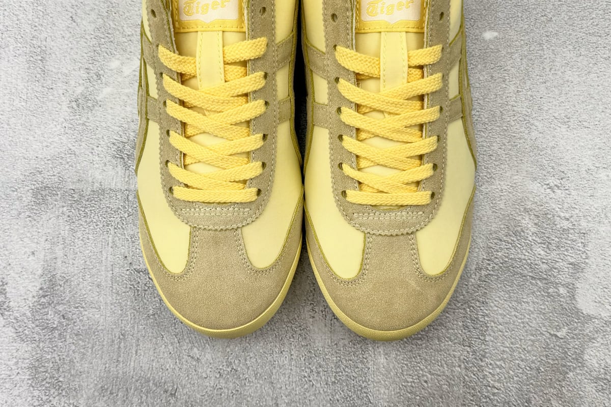 鬼塚虎 Onitsuka Tiger Mexico 66 黄色 鞋标实拍图