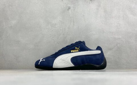 彪马Puma Speedcet Etoile Wns 薄底德迅复古运动休闲赛车跑鞋蓝白黑纯原版本 货号：380173-02