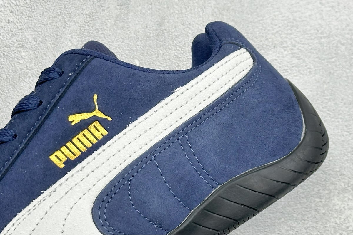 彪马 Puma Speedcet Etoile Wns 薄底德迅复古运动休闲赛车跑鞋 蓝白黑 细节实拍图