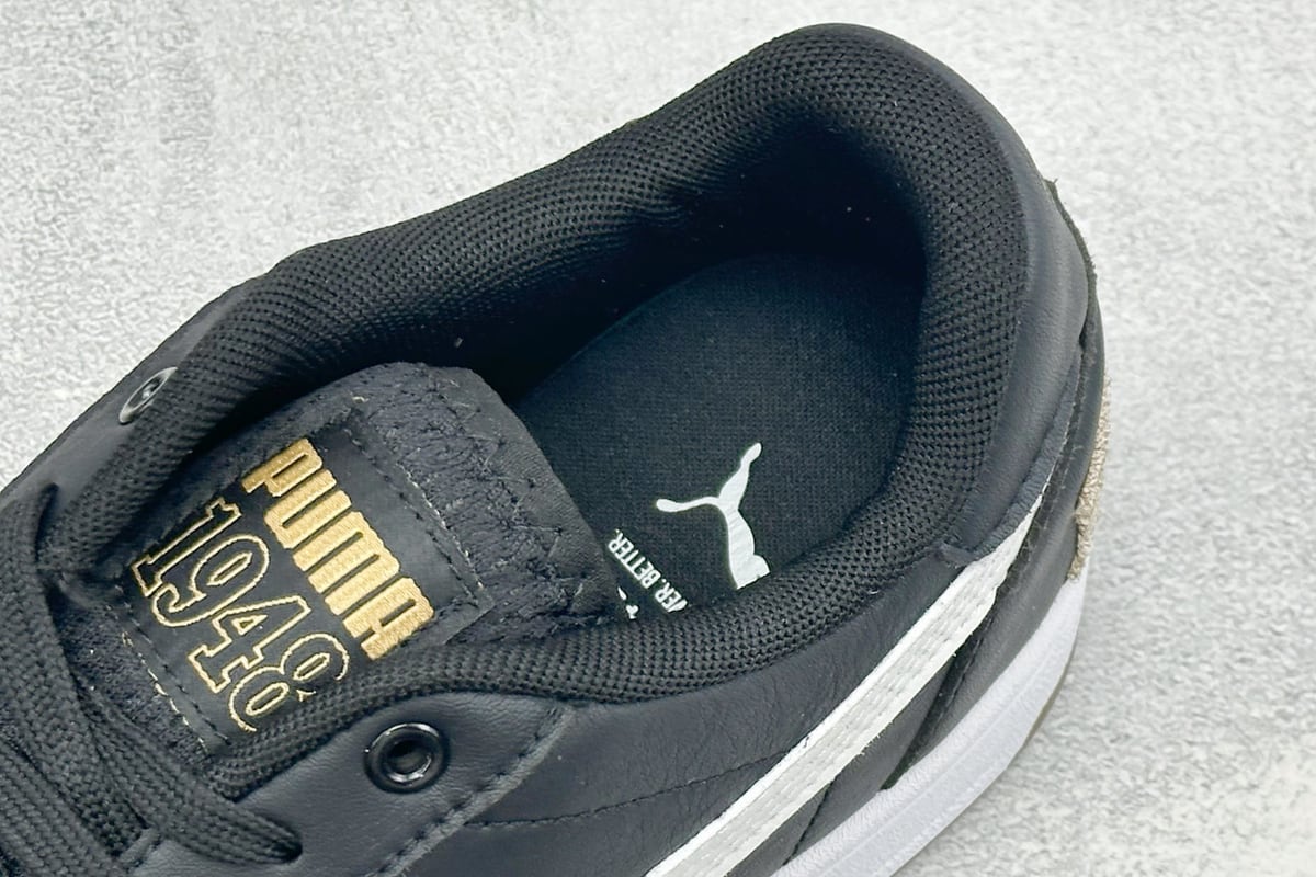 彪马 Puma Caven 2.0 Retro Club 防滑耐磨低帮德训板鞋 黑 上脚实拍图