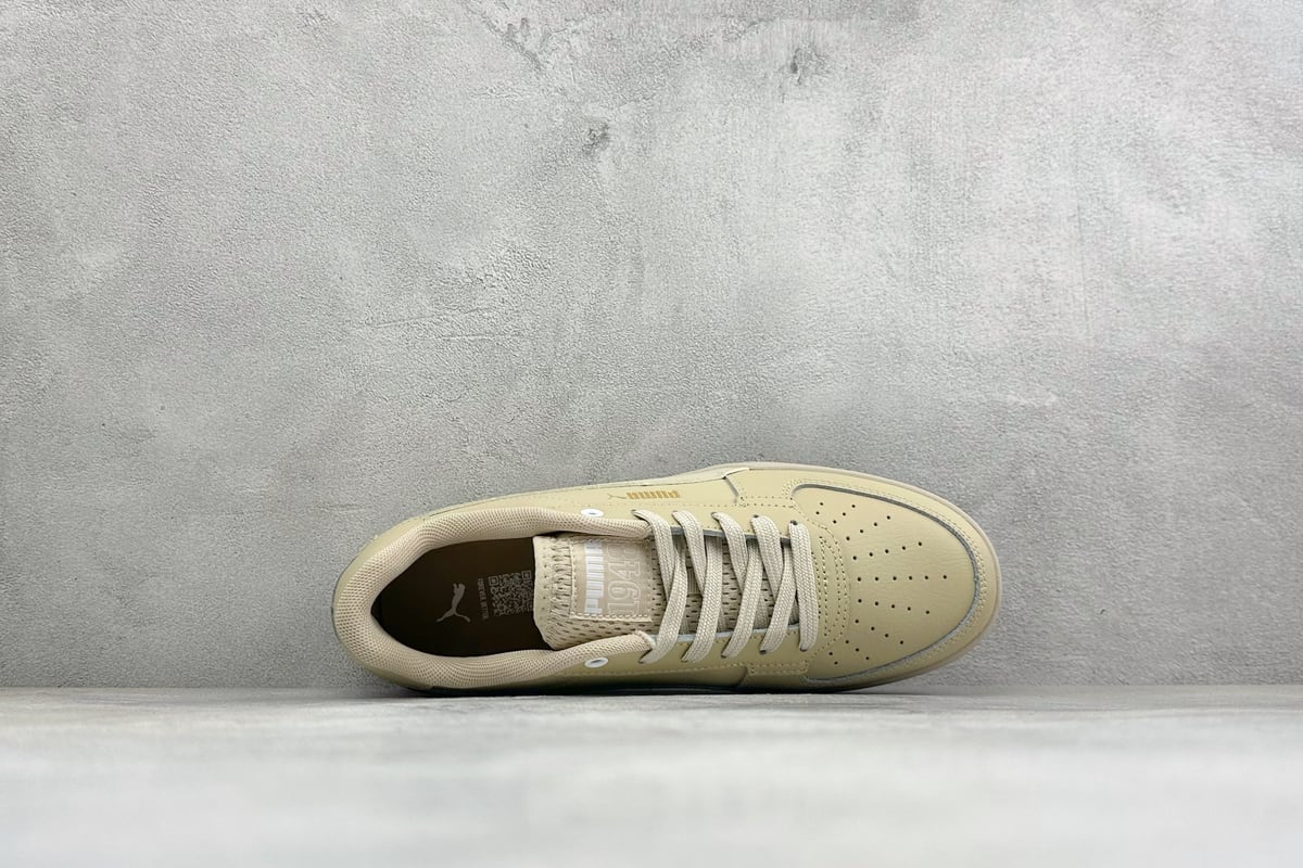 彪马 Puma Caven 2.0 Retro Club 防滑耐磨低帮德训板鞋 米棕 背面实拍图