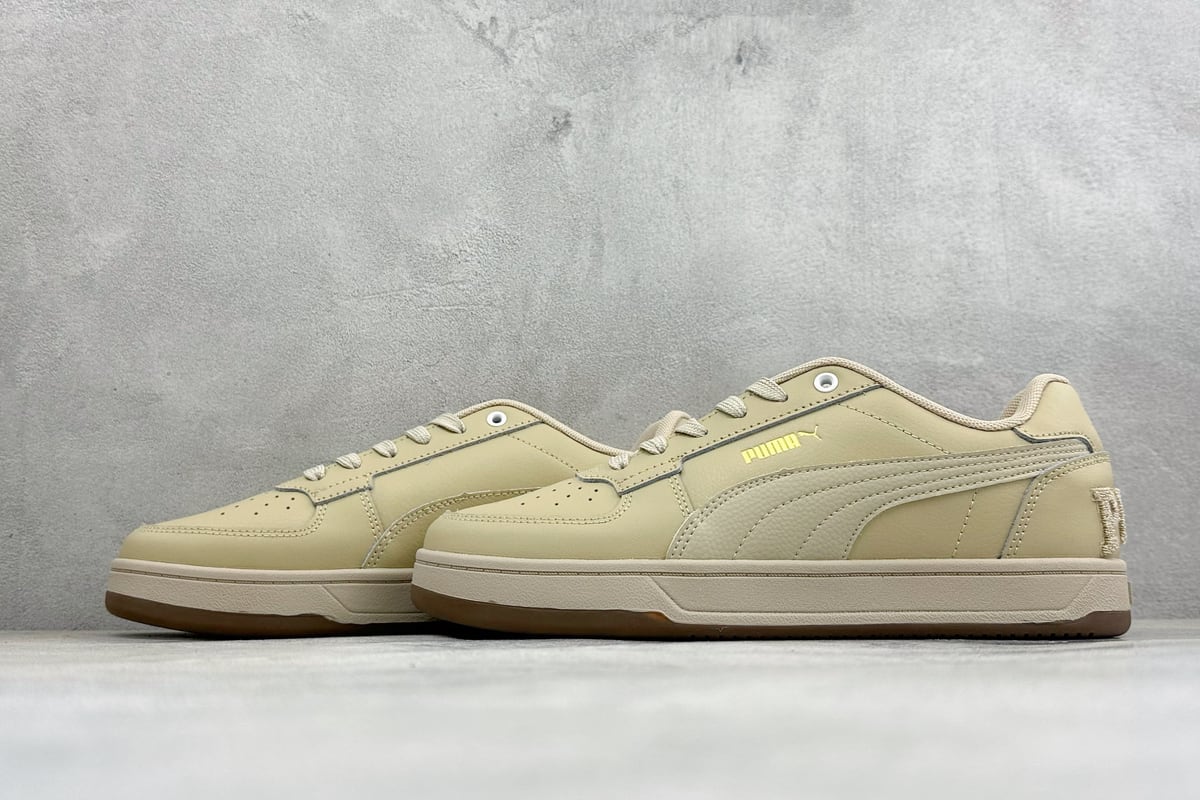 彪马 Puma Caven 2.0 Retro Club 防滑耐磨低帮德训板鞋 米棕 鞋跟实拍图