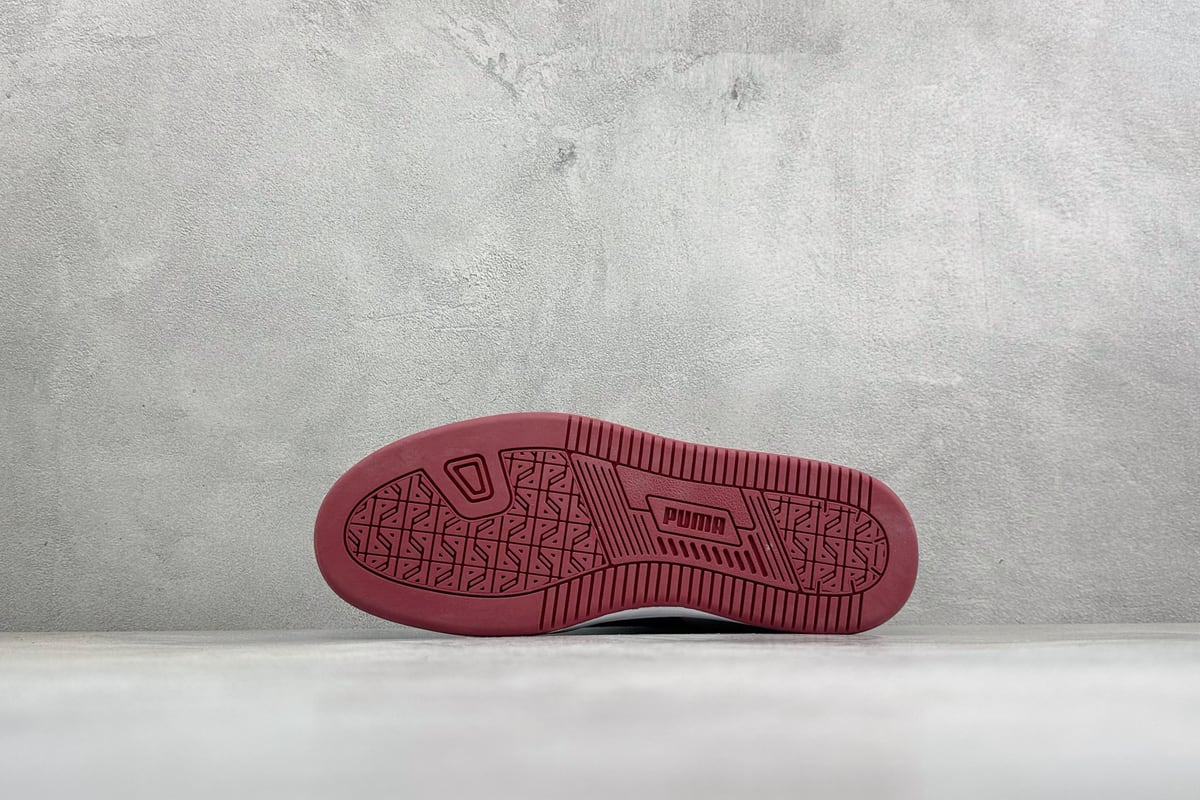 彪马 Puma Caven 2.0 Retro Club 防滑耐磨低帮德训板鞋 白红 鞋头实拍图